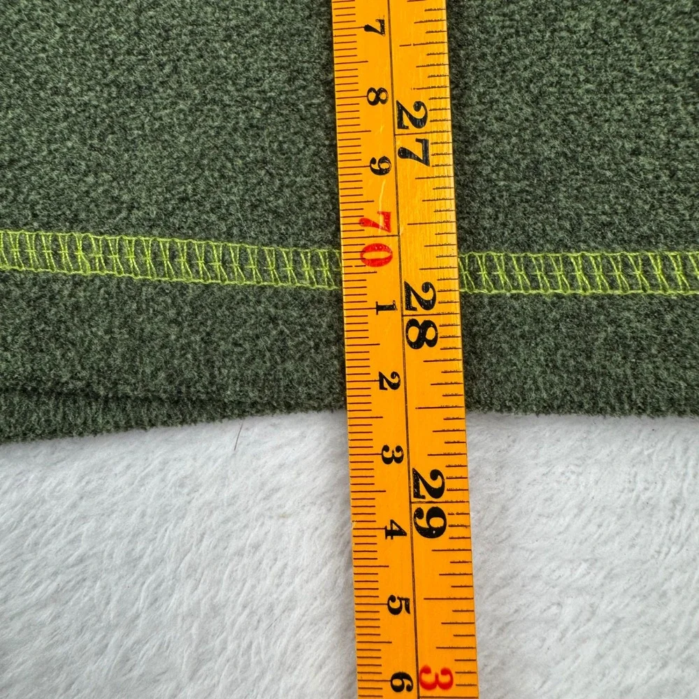 Prana Fleece Pullover Mens Large Green Long Sleeve Embroidered Logo USA Made